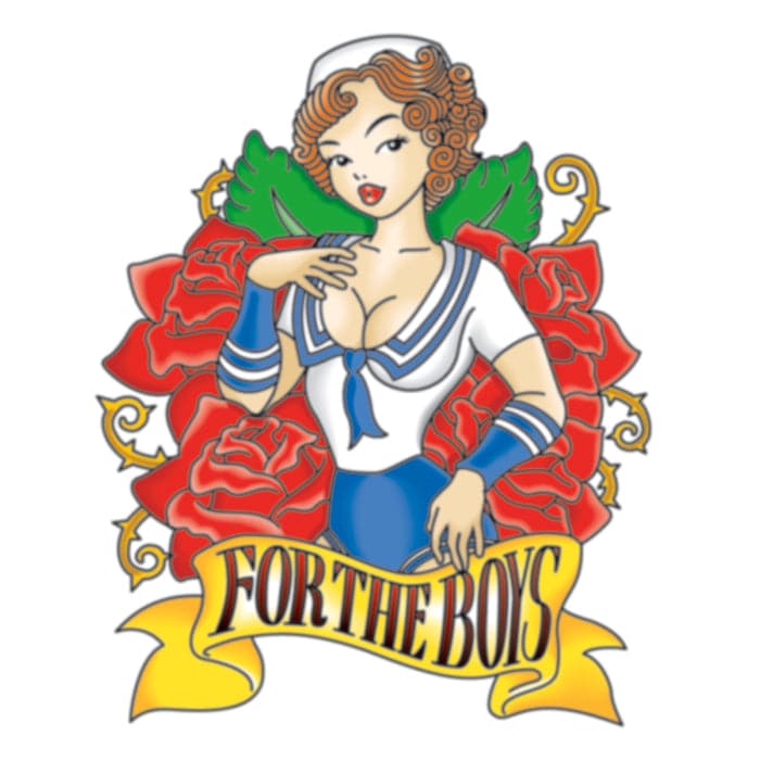 For The Boys Temporary Tattoo 3 in x 3 in