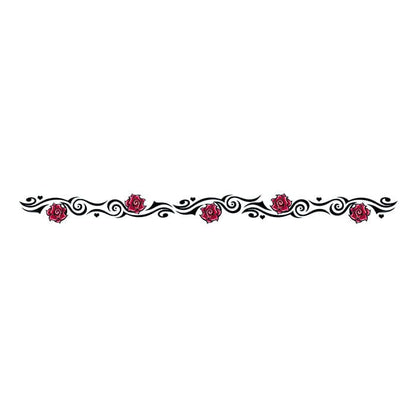 Floral Tribal Temporary Tattoo 6.5 in x 1.5 in