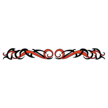 Red & Black Tribal Armband Temporary Tattoo 9 in x 1.5 in