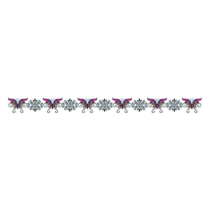 Butterfly Tribal Band Temporary Tattoo 6 in x 1.5 in