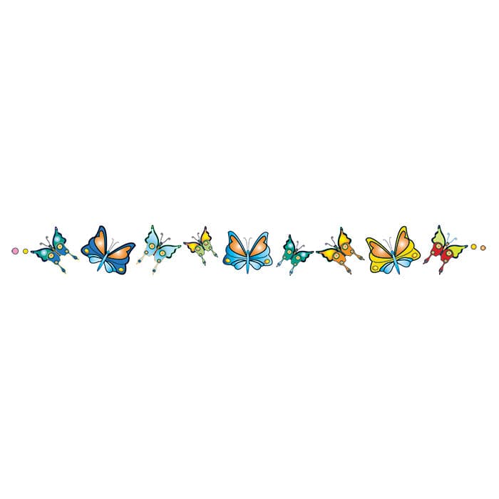 Band of Butterflies Temporary Tattoo 6 in x 1.5 in