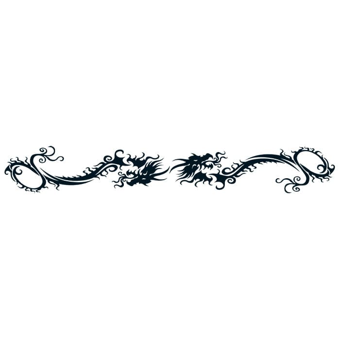 Tribal Dragon Band Temporary Tattoo 9 in x 1.5 in