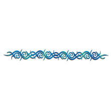 Blue Tribal Band Temporary Tattoo 9 in x 1.5 in
