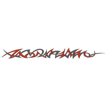 Red and Gray Band Tribal Temporary Tattoo 9 in x 1.5 in