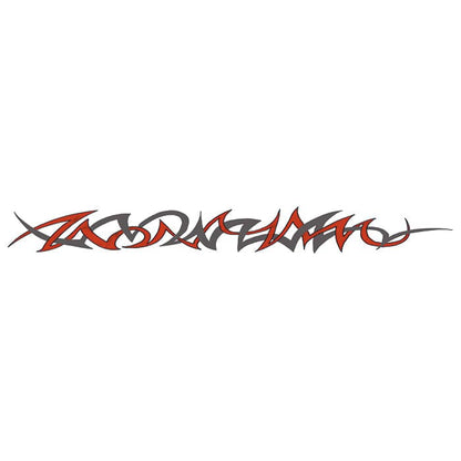 Red and Gray Band Tribal Temporary Tattoo 9 in x 1.5 in