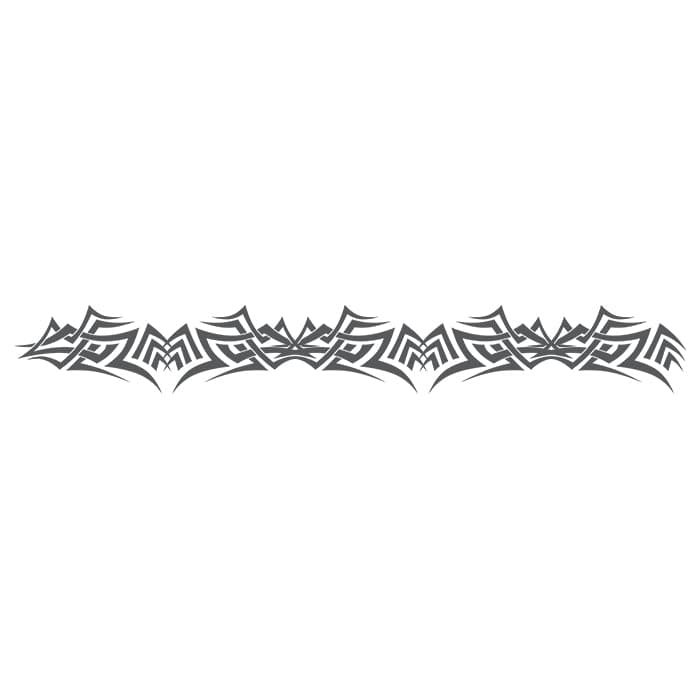 Gray Armband Temporary Tattoo 9 in x 1.5 in