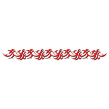Red Tribal Band Temporary Tattoo 9 in x 1.5 in