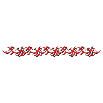 Red Tribal Band Temporary Tattoo 9 in x 1.5 in