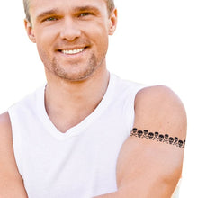 Skull and Crossbones Band Temporary Tattoo 9 in x 1.5 in
