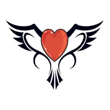 Bird Heart Temporary Tattoo 2 in x 1.5 in