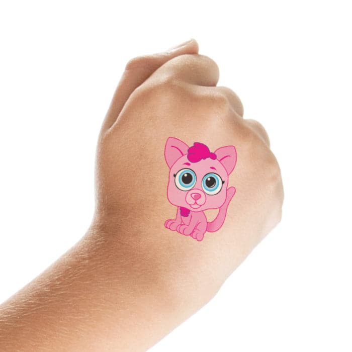Adorable Cat Temporary Tattoo 2 in x 1.5 in