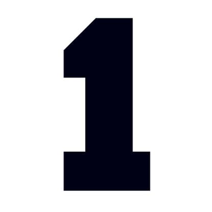 Number 1 Temporary Tattoo 2 in x 1.5 in