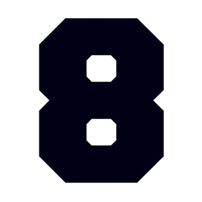 Number 8 Temporary Tattoo 2 in x 1.5 in