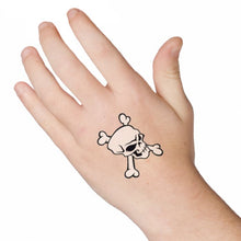 Modern Skull and Crossbones Temporary Tattoo 2 in x 1.5 in