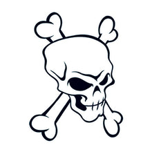 Modern Skull and Crossbones Temporary Tattoo 2 in x 1.5 in