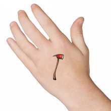 Fireman Axe Temporary Tattoo 2 in x 1.5 in