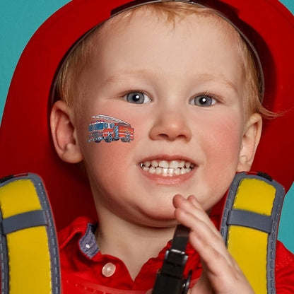 Fire Engine Temporary Tattoo 2 in x 1.5 in