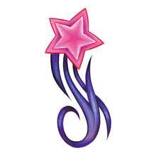 Shooting Star Temporary Tattoo 2.5 in x 1.5 in