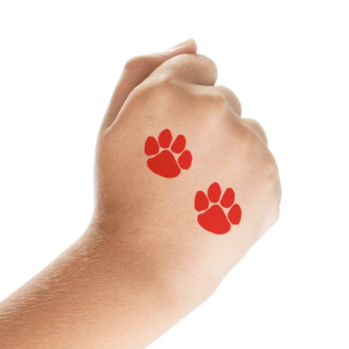 Two Red Paws Temporary Tattoo 2 in x 1.5 in
