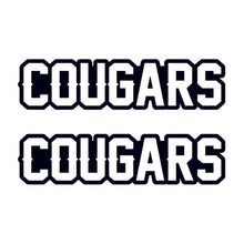 Cougars Text Temporary Tattoo 1.5 in x 2 in