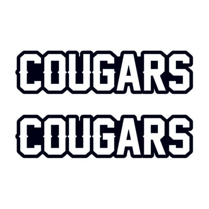 Cougars Text Temporary Tattoo 1.5 in x 2 in