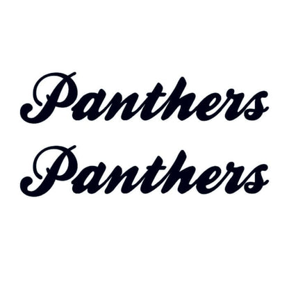 Panthers Text Temporary Tattoo 1.5 in x 2 in