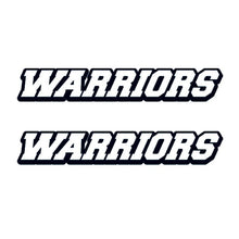 Warriors Text Temporary Tattoo 1.5 in x 2 in