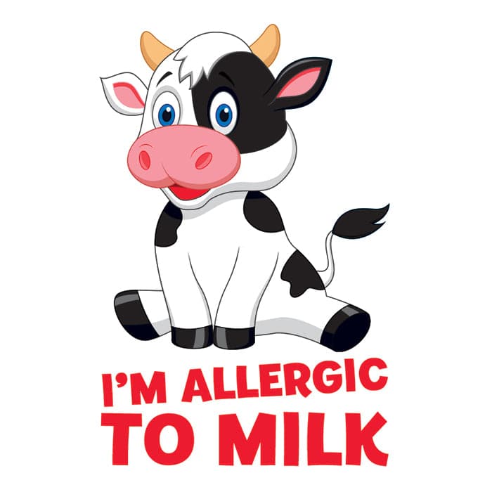 Milk Allergy Temporary Tattoo 2 in x 3 in