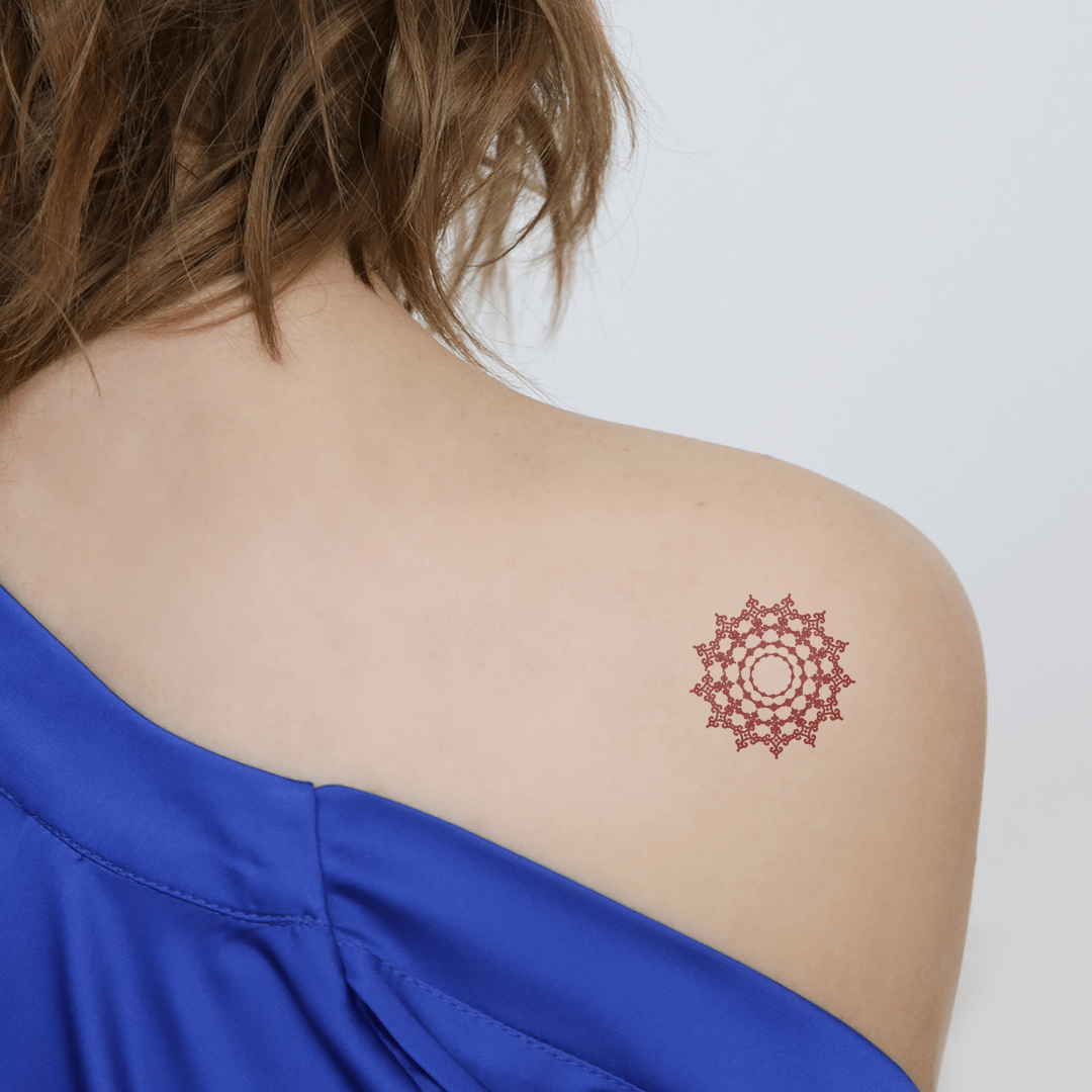 Henna: Mandala Temporary Tattoo Set 6 in x 4.5 in