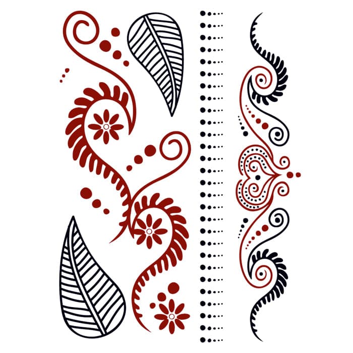 Henna: Natural Temporary Tattoos 6 in x 4.5 in