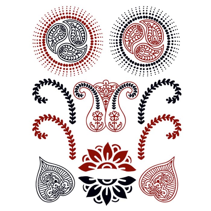 Henna: Lavish Temporary Tattoos 6 in x 4.5 in