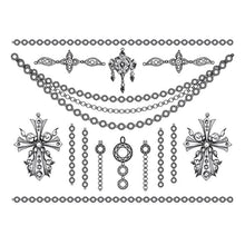 Detailed Crosses Temporary Tattoo Jewelry Set 6 in x 4.5 in
