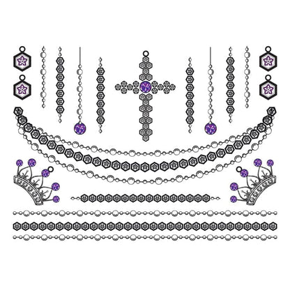 Exquisite Temporary Tattoo Jewelry Set 6 in x 4.5 in