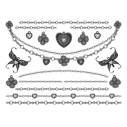 Innocence Temporary Tattoo Jewelry Set 6 in x 4.5 in