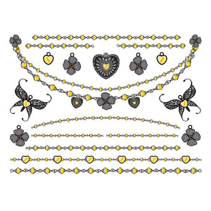 Dazzling Temporary Tattoo Jewelry Set