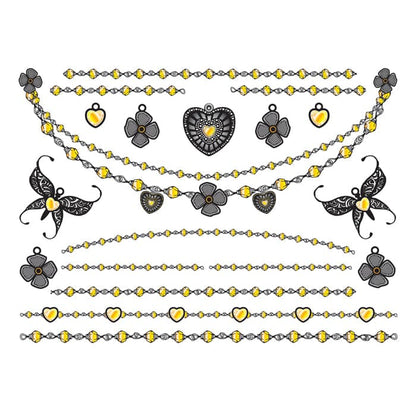 Dazzling Temporary Tattoo Jewelry Set 6 in x 4.5 in