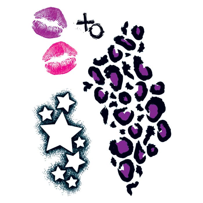 Extremely Chic Fashion Temporary Tattoos 6 in x 4.5 in