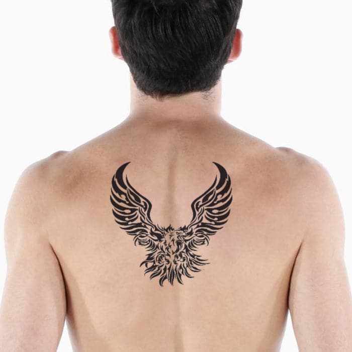 Large Tribal Eagle Temporary Tattoo Set 8 in x 7.5 in