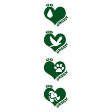 Go Green Temporary Tattoo Set 3.5 in x 1.5 in