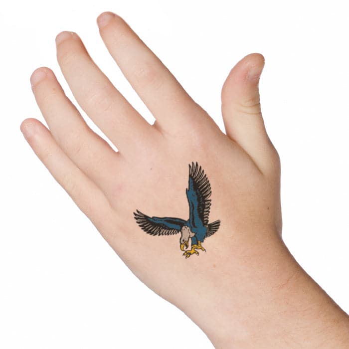 Blue Eagle Temporary Tattoo 2 in x 2 in