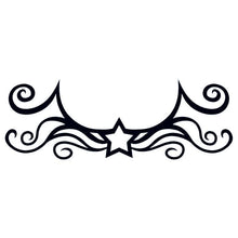 Tribal Star Lower Back Temporary Tattoo 3 in x 6 in