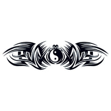 Tribal Duality Lower Back Temporary Tattoo 2 in x 6 in