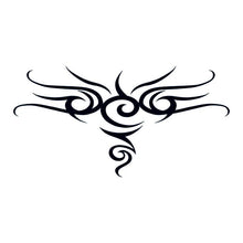 Tribal Hieroglyph Lower Back Temporary Tattoo 6 in x 3 in