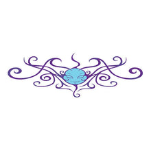 Celestial Pattern Lower Back Temporary Tattoo 6 in x 2 in