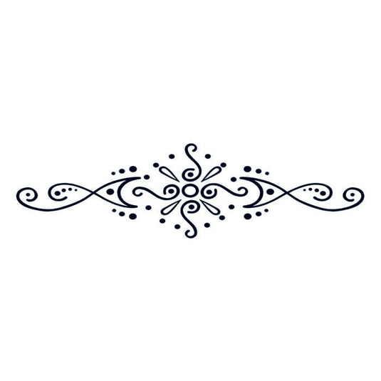 Henna: Reaching Beyond Lower Back Temporary Tattoo 6 in x 2 in