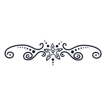 Henna: Starburst Lower Back Temporary Tattoo 6 in x 2 in