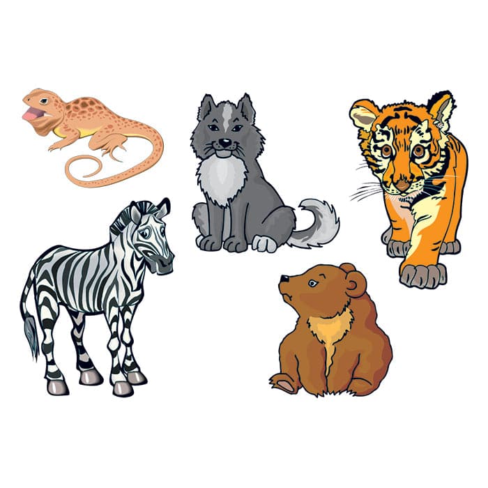 Baby Animals Temporary Tattoo 3.5 in x 2.5 in