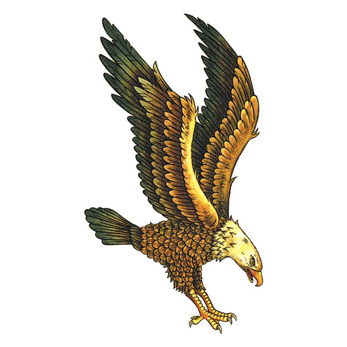 Majestic Eagle Temporary Tattoo 3.5 in x 2.5 in