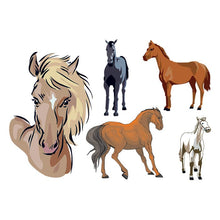 Set of Horses Temporary Tattoos 3.5 in x 2.5 in