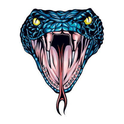 Cobra Head Temporary Tattoo 2 in x 2 in